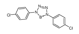 1,4-Bis(4-chlorophenyl)-4,5-dihydro-1H-tetrazaborole结构式