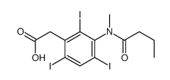 [2,4,6-Triiodo-3-(N-methylbutyrylamino)phenyl]acetic acid structure