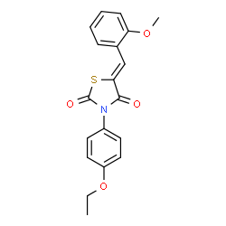 3-(4-ethoxyphenyl)-5-(2-methoxybenzylidene)-1,3-thiazolidine-2,4-dione structure