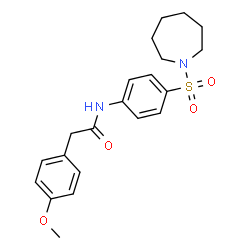 N-[4-(azepan-1-ylsulfonyl)phenyl]-2-(4-methoxyphenyl)acetamide structure