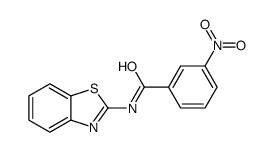 N-(1,3-benzothiazol-2-yl)-3-nitrobenzamide结构式