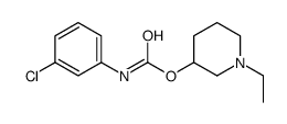 1-Ethyl-3-piperidinyl=m-chlorophenylcarbamate Structure