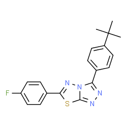 3-(4-tert-butylphenyl)-6-(4-fluorophenyl)[1,2,4]triazolo[3,4-b][1,3,4]thiadiazole结构式