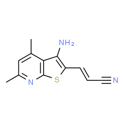 3-(3-AMINO-4,6-DIMETHYLTHIENO[2,3-B]PYRIDIN-2-YL)ACRYLONITRILE结构式