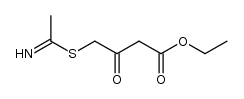 4-acetimidoylsulfanyl-acetoacetic acid ethyl ester Structure