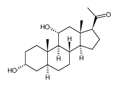 5alpha-Pregnan-3alpha,11alpha-diol-20-one结构式
