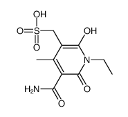 2-氧代-3-氨基甲酰基-4-甲基-5-磺甲基-6-羟基-N-乙基吡啶结构式