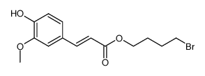 (E)-4-bromobutyl 3-(4-hydroxy-3-methoxyphenyl)acrylate Structure