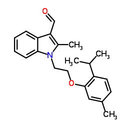 1-[2-(2-Isopropyl-5-methylphenoxy)ethyl]-2-methyl-1H-indole-3-carbaldehyde结构式