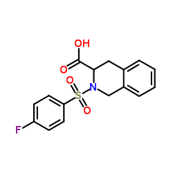 2-[(4-Fluorophenyl)sulfonyl]-1,2,3,4-tetrahydro-3-isoquinolinecarboxylic acid结构式
