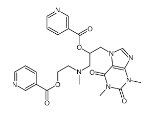 2-[[3-(1,3-dimethyl-2,6-dioxopurin-7-yl)-2-(pyridine-3-carbonyloxy)propyl]-methylamino]ethyl pyridine-3-carboxylate Structure