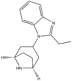 1-[(1R,5S)-8-Azabicyclo[3.2.1]oct-3-yl]-2-ethyl-1H-benzimidazole结构式