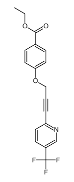 ethyl 4-((3-(5-(trifluoromethyl)pyridin-2-yl)prop-2-yn-1-yl)oxy)benzoate Structure