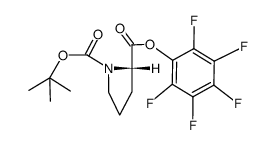 (tert-butoxycarbonyl)-L-proline pentafluorophenol ester结构式