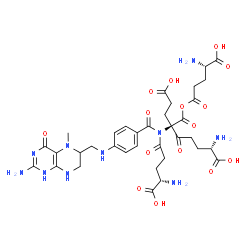 5-methyltetrahydrofolate triglutamate Structure