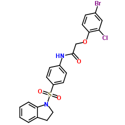 2-(4-Bromo-2-chlorophenoxy)-N-[4-(2,3-dihydro-1H-indol-1-ylsulfonyl)phenyl]acetamide结构式