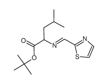 2-[N-(1,3-thiazol-2-ylmethylene)amino]-4-methylpentanoic acid tert-butyl ester Structure