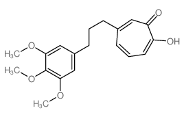 2-hydroxy-6-[3-(3,4,5-trimethoxyphenyl)propyl]cyclohepta-2,4,6-trien-1-one结构式