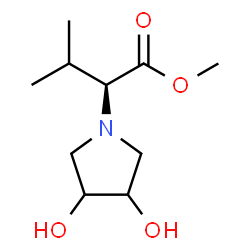 1-Pyrrolidineacetic acid, 3,4-dihydroxy-alpha-(1-methylethyl)-, methyl ester, (alphaS)- (9CI)结构式