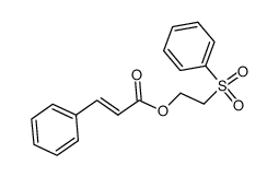 2-(phenylsulfonyl)ethyl (E)-3-phenyl-2-propenoate结构式