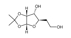 5-deoxy-1,2-O-isopropylidene-α-D-ribo-hexofuranose Structure