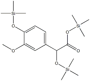 Trimethylsilyl O,O'-bis(trimethylsilyl)vanilmandelate结构式