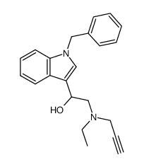 1-(1-benzyl-indol-3-yl)-2-(ethyl-prop-2-ynyl-amino)-ethanol Structure