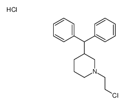 3-benzhydryl-1-(2-chloroethyl)piperidine,hydrochloride Structure