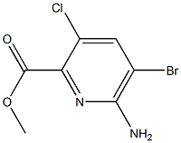 6-氨基-5-溴-3-氯-2-吡啶甲酸甲酯结构式