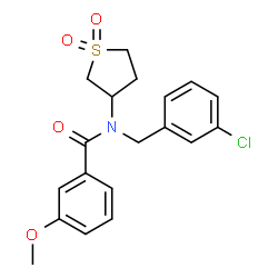 N-(3-chlorobenzyl)-N-(1,1-dioxidotetrahydro-3-thienyl)-3-methoxybenzamide结构式