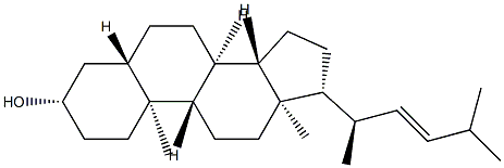 (22E)-24,24-Dimethyl-5α-chol-22-en-3β-ol结构式