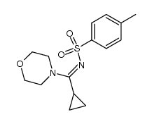 4-[N-(toluene-4-sulfonyl)-cyclopropanecarboximidoyl]-morpholine Structure
