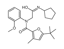 2-Furancarboxamide,N-[2-(cyclopentylamino)-2-oxoethyl]-5-(1,1-dimethylethyl)-N-(2-methoxyphenyl)-3-methyl-(9CI)结构式