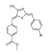 methyl 4-[[2-(4-bromoanilino)-4-oxo-1,3-thiazol-5-ylidene]methyl]benzoate结构式