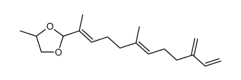 2-(1,5-dimethyl-9-methylene-undeca-1,5,10-trienyl)-4-methyl-[1,3]dioxolane Structure