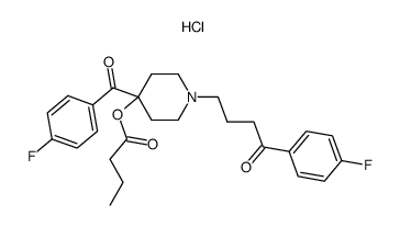 4-butyryloxy-4-(p-fluorobenzoyl)-1-[3-(p-fluorobenzoyl)propyl]piperidine hydrochloride Structure