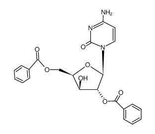 4-amino-1-(O2,O5-dibenzoyl-β-D-xylofuranosyl)-1H-pyrimidin-2-one Structure