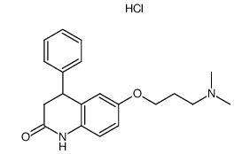 6-[3-(Dimethylamino)propoxy]-3,4-dihydro-4-phenyl-2 (1H)-quinolinone, hydrochloride结构式
