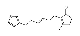 3-Methyl-2-((E)-6-thiophen-3-yl-hex-3-enyl)-cyclopent-2-enone结构式
