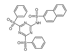 N-[4,6-bis(benzenesulfonyl)-1,3,5-triazin-2-yl]naphthalene-2-sulfonamide结构式