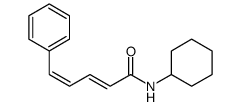 N-cyclohexyl-5-phenylpenta-2,4-dienamide结构式