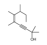 2,5,6,7-tetramethylnon-5-en-3-yn-2-ol结构式
