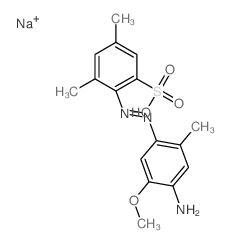 2-(4-amino-5-methoxy-2-methyl-phenyl)diazenyl-3,5-dimethyl-benzenesulfonic acid结构式