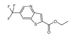 ethyl 6-(trifluoromethyl)-thieno-[3,2-b]-pyrimidine-2-carboxylate结构式