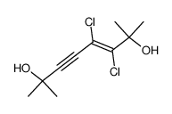 (E)-3,4-Dichloro-2,7-dimethyl-oct-3-en-5-yne-2,7-diol Structure