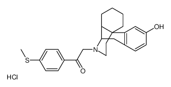 Morphinan-3-ol,17-(p-methylthio)phenacyl-,hydrochloride,(-)结构式