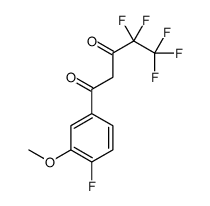 4,4,5,5,5-pentafluoro-1-(4-fluoro-3-methoxyphenyl)pentane-1,3-dione Structure