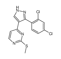 4-[5-(2,4-dichlorophenyl)-1H-pyrazol-4-yl]-2-methylsulfanylpyrimidine结构式