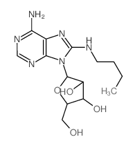 9H-Purine-6,8-diamine,9-b-D-arabinofuranosyl-N8-butyl-结构式