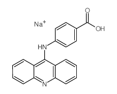 Benzoic acid,4-(9-acridinylamino)-, sodium salt (1:1) picture